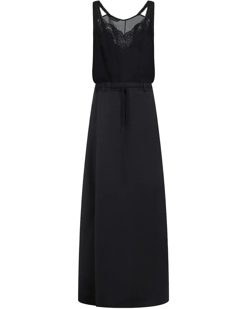 Balenciaga Maxikleid mit Patches - Schwarz Schwarz