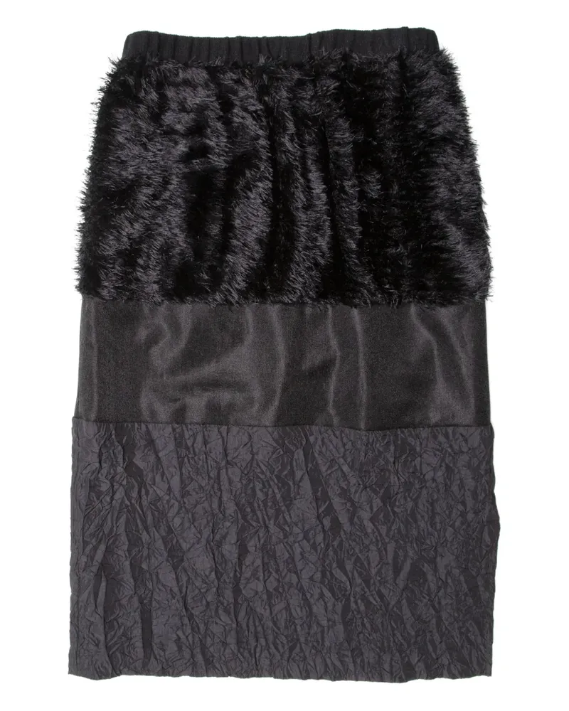 Muller of Yoshiokubo panelled-design midi skirt - Schwarz Schwarz