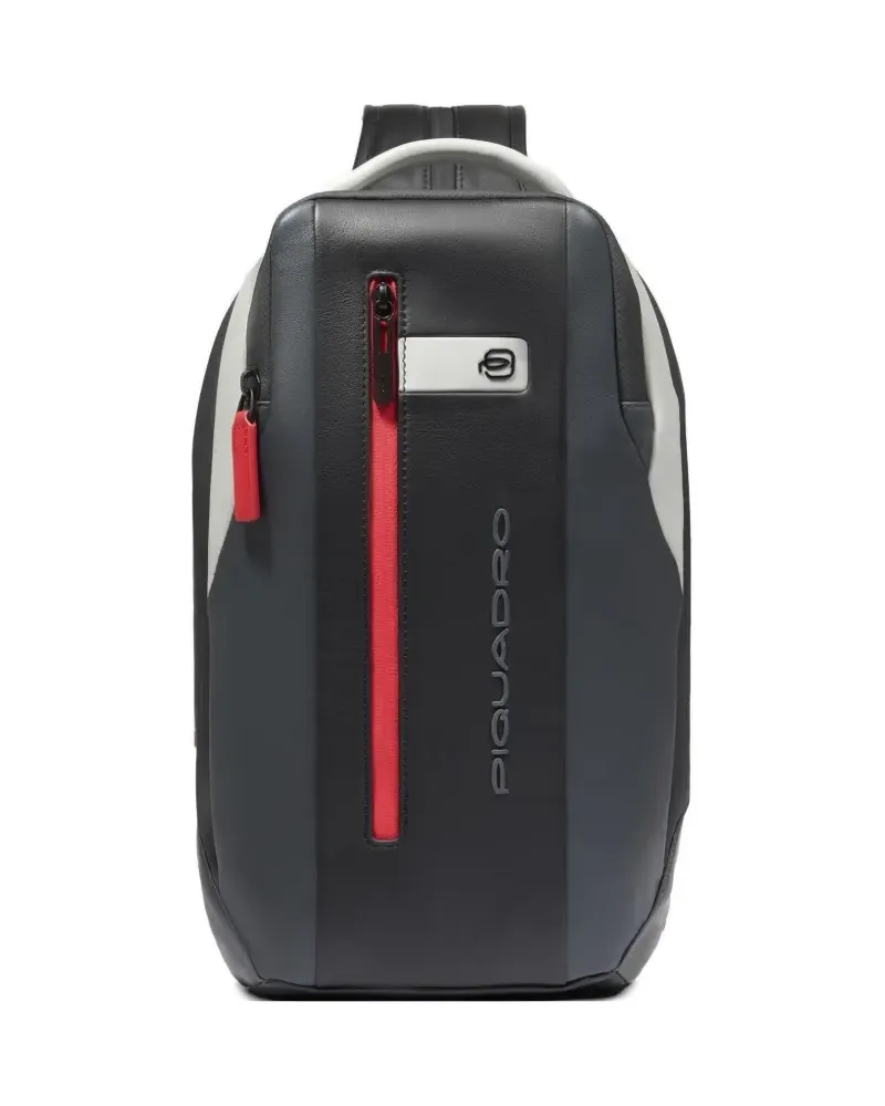 Piquadro convertible-backpack leather sling bag - Grau Grau