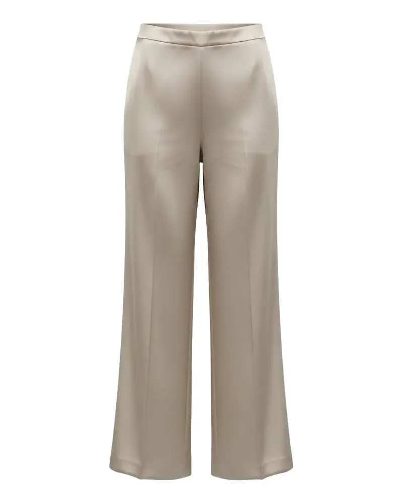 Black Label satin-finish trousers - Nude Nude