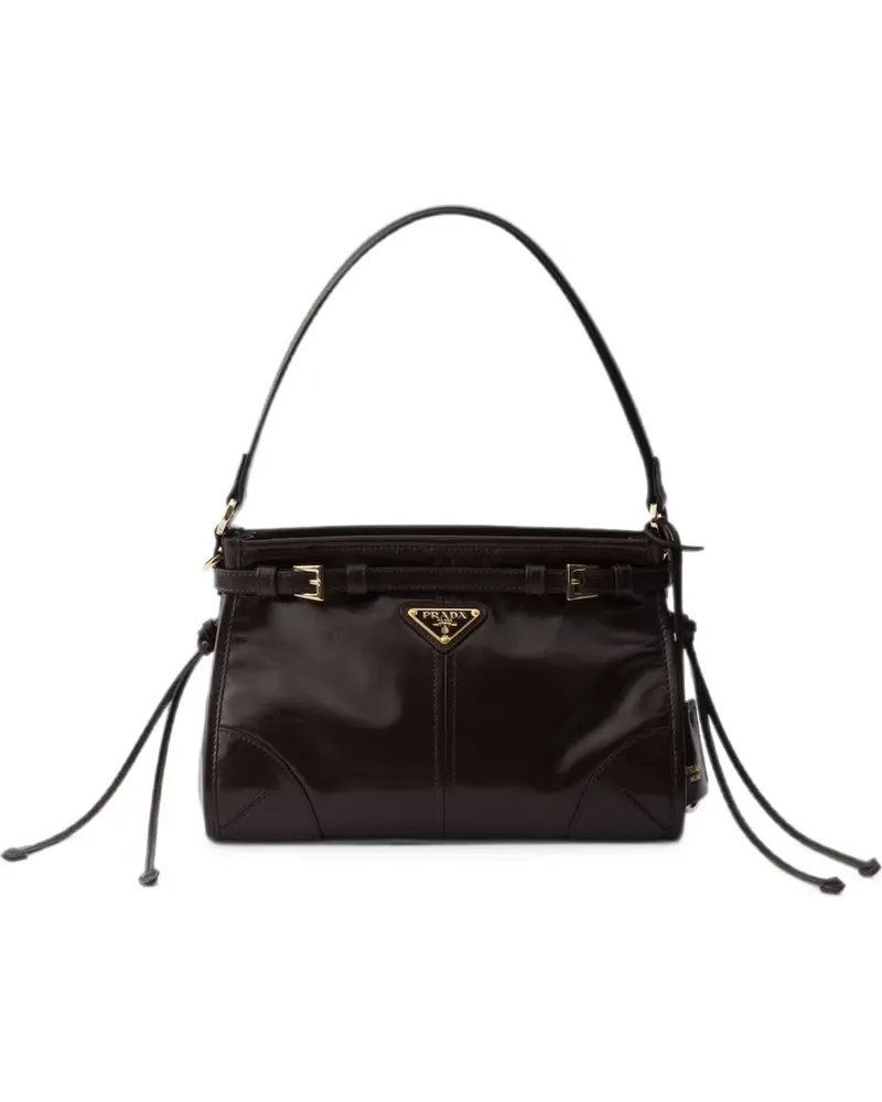 Prada Schultertasche mit Schnalle - Braun Braun