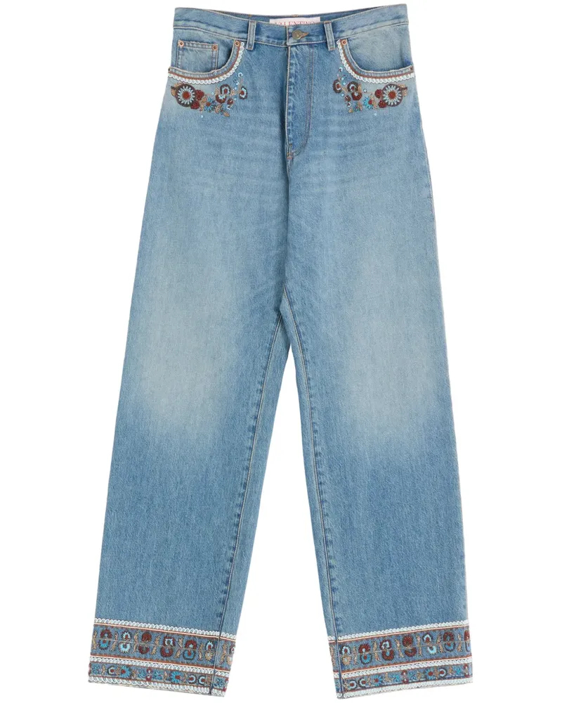 Valentino Garavani Bestickte Jeans - Blau Blau