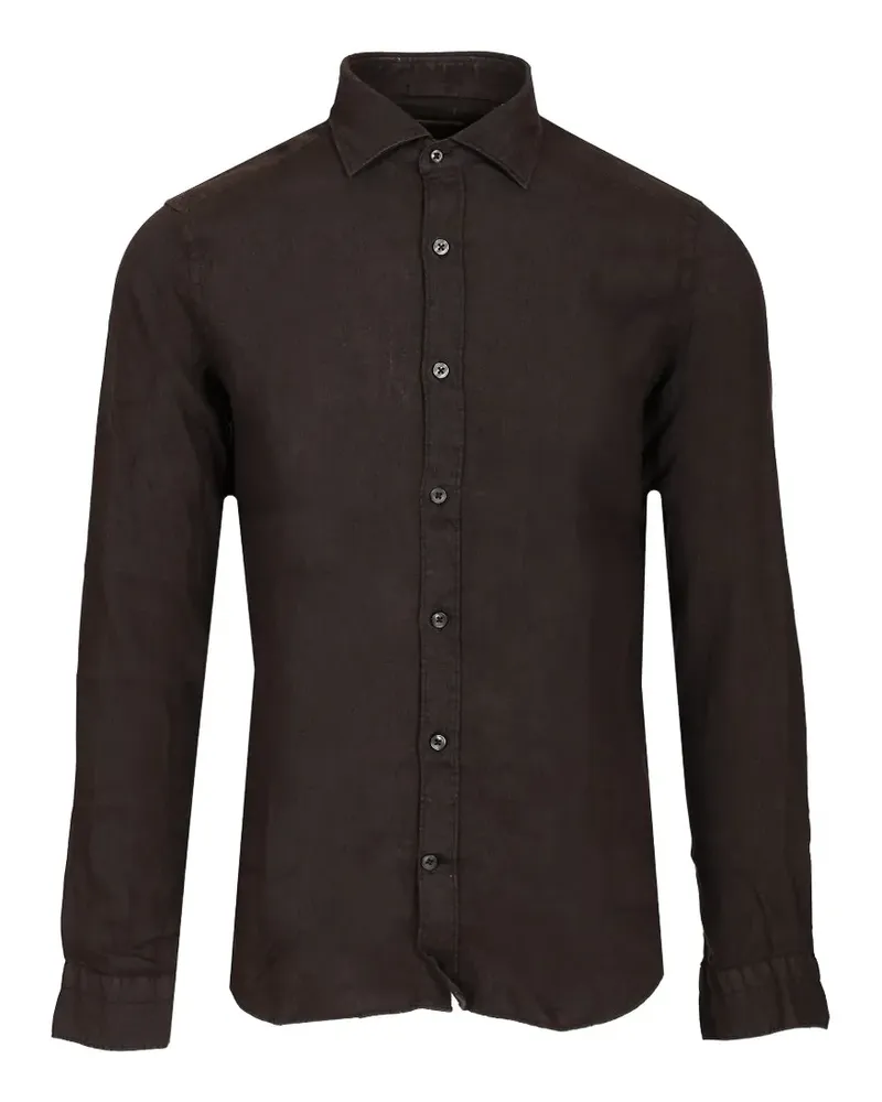 Al Duca D’Aosta 1902 linen shirt - Braun Braun