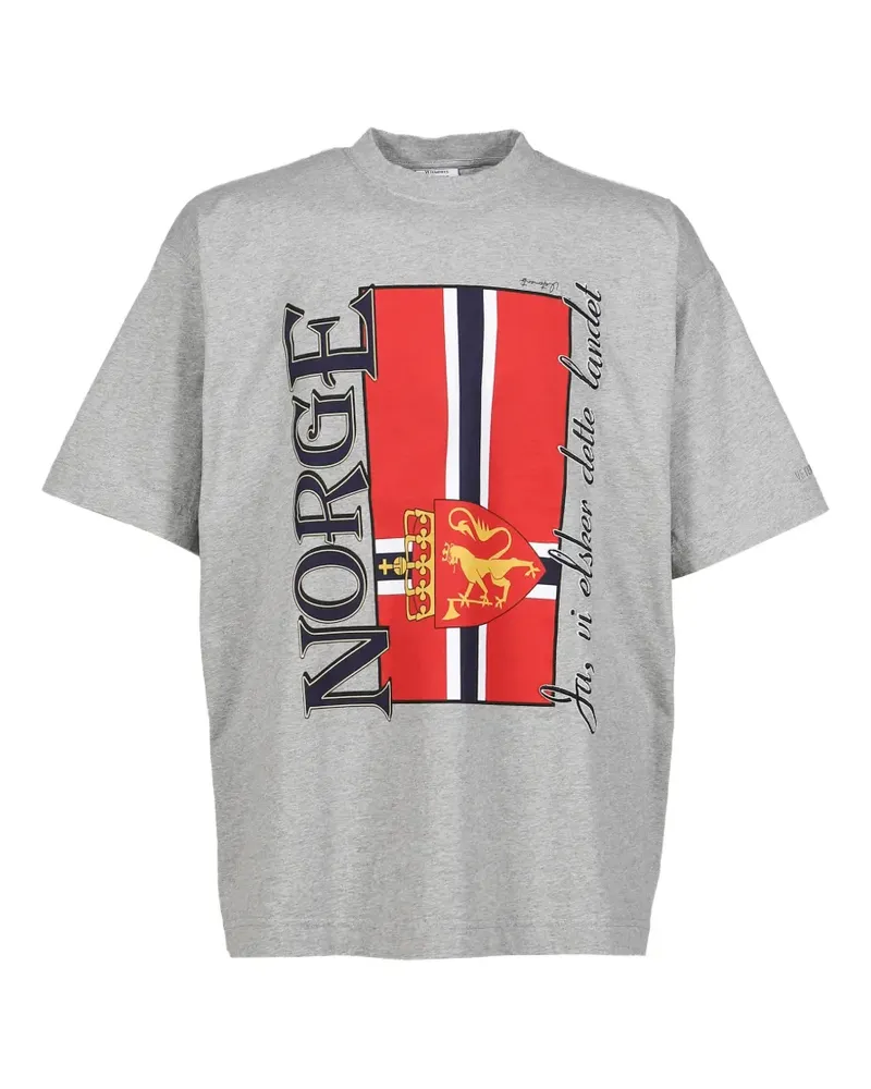 VETEMENTS graphic-print T-shirt - Grau Grau