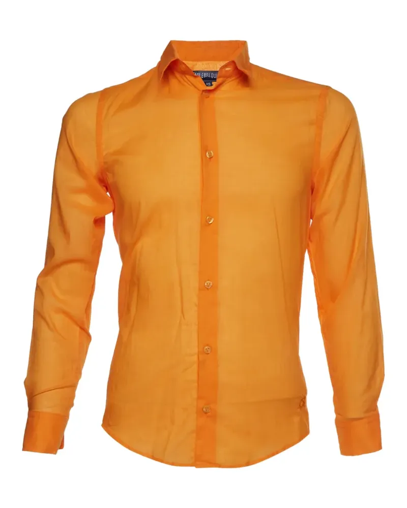 Vilebrequin Hemd mit Schildkröten-Stickerei - Orange Orange