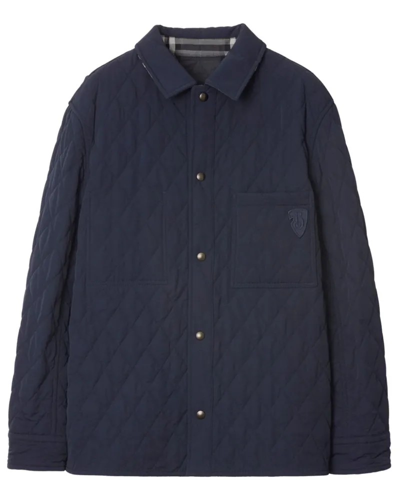 Burberry Wendbare Hemdjacke mit Steppung - Blau Blau