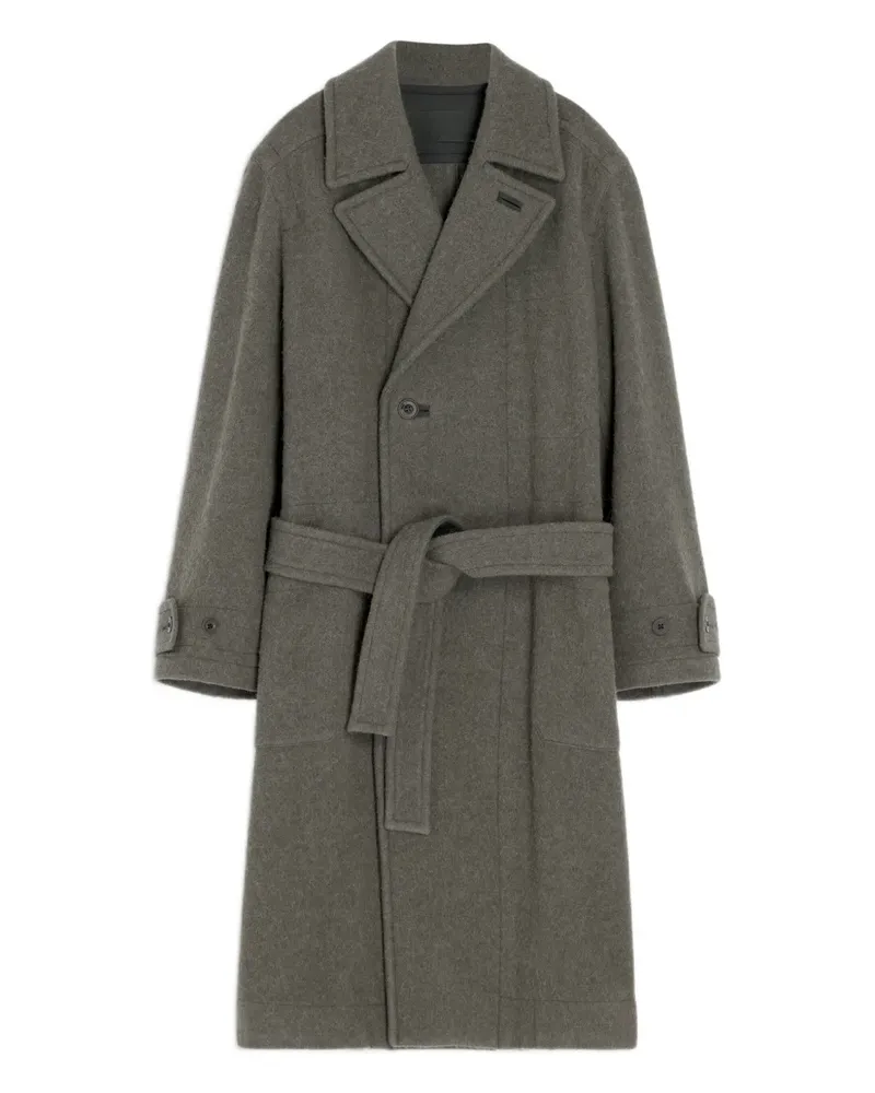 Christophe Lemaire Mantel mit Gürtel - Grau Grau