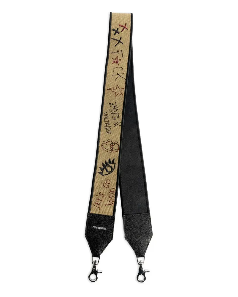 Zadig & Voltaire Schulterriemen mit Sterne-Print - Braun Braun