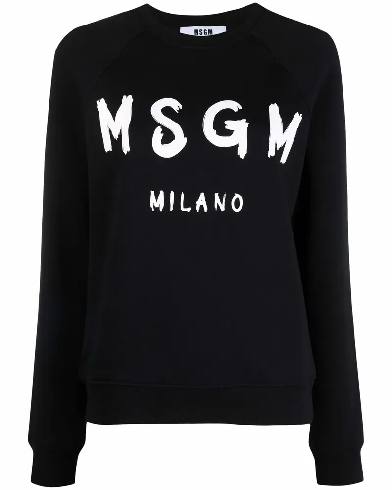 MSGM Sweatshirt mit Rundhalsausschnitt - Schwarz Schwarz