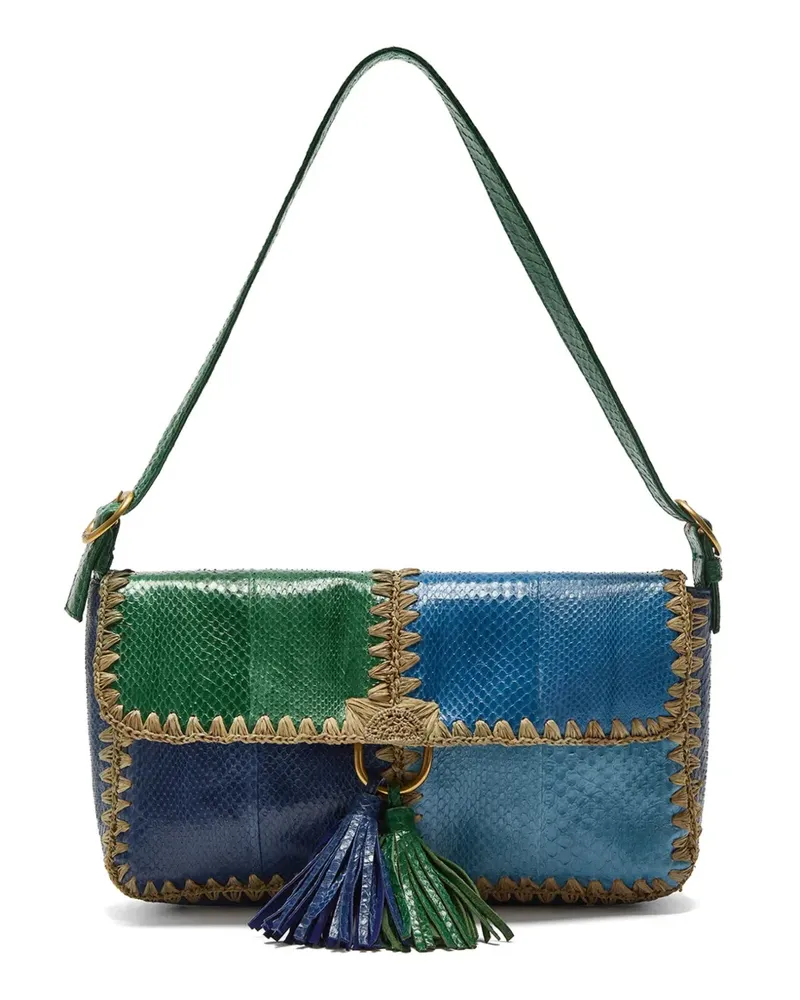 Maliparmi Schultertasche im Patchwork-Look - Blau Blau