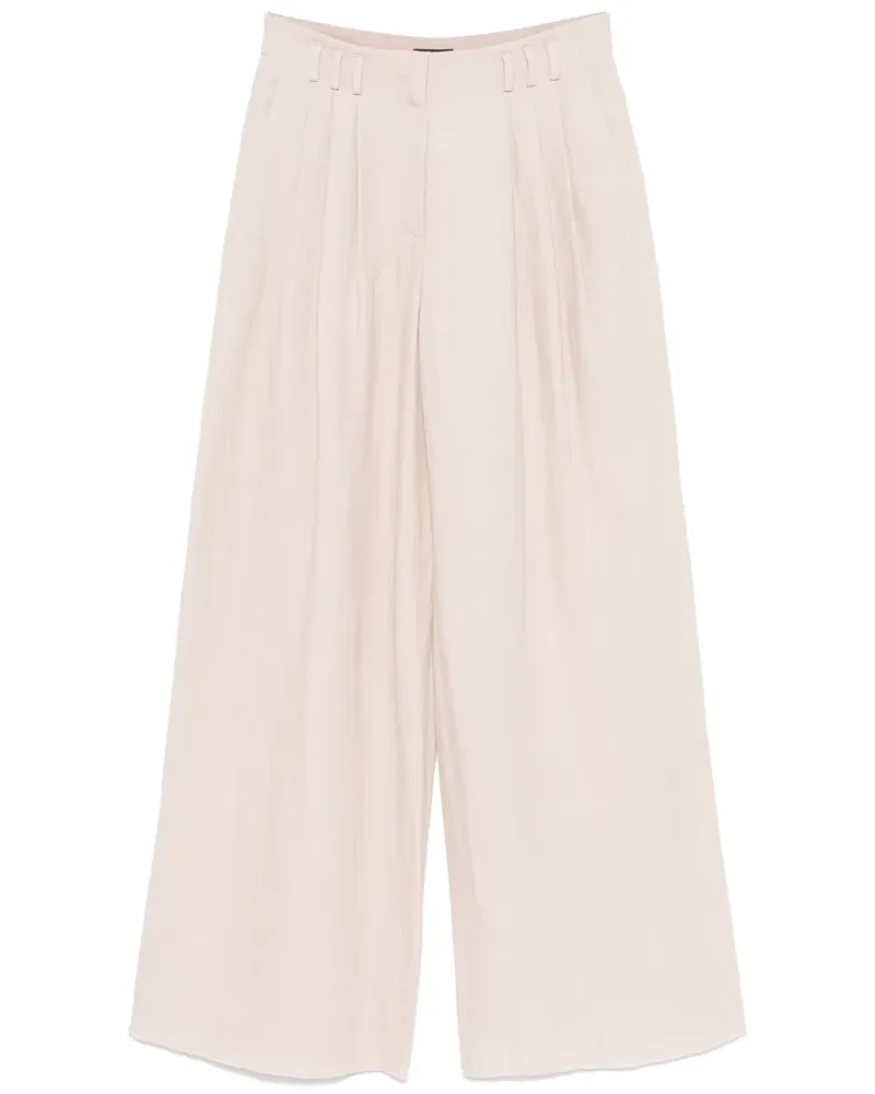 Giorgio Armani Hose mit weitem Bein - Nude Nude