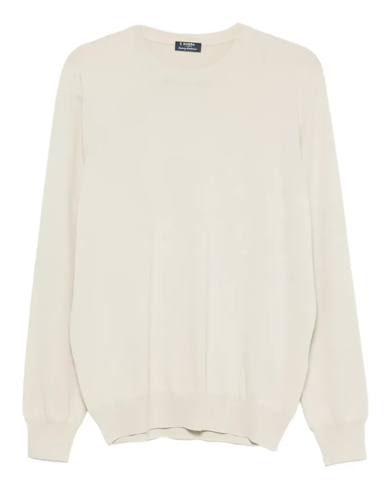 BARBA Pullover mit Rundhalsausschnitt - Nude Nude