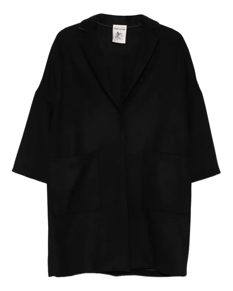 Semicouture Klassischer Mantel - Schwarz Schwarz