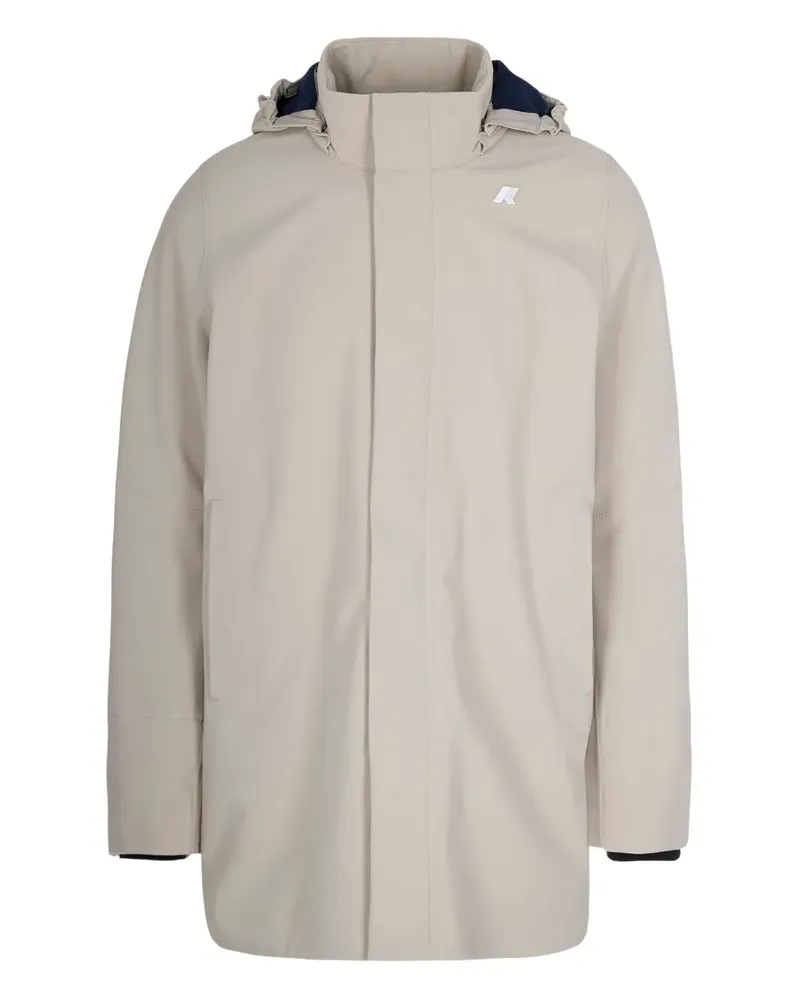 K-Way Kapuzenjacke mit Logo - Nude Nude