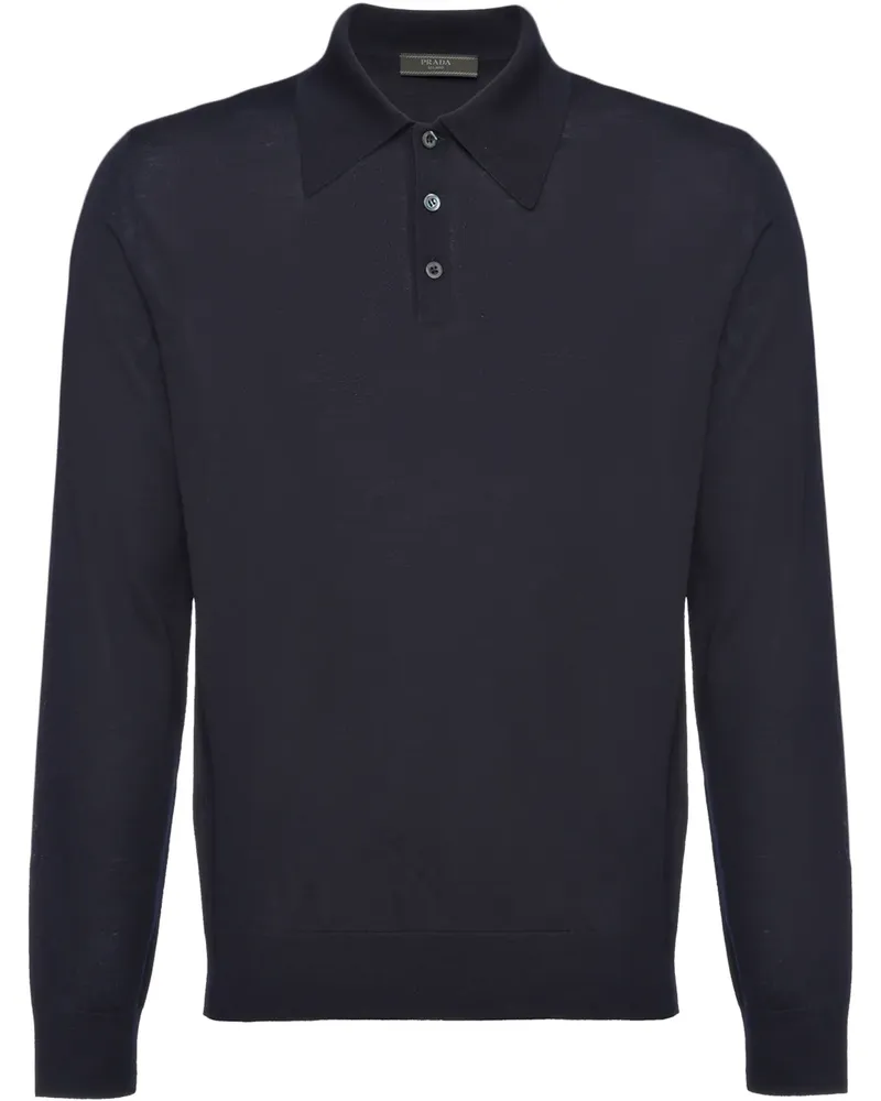 Prada Poloshirt aus Kammwolle - Blau Blau