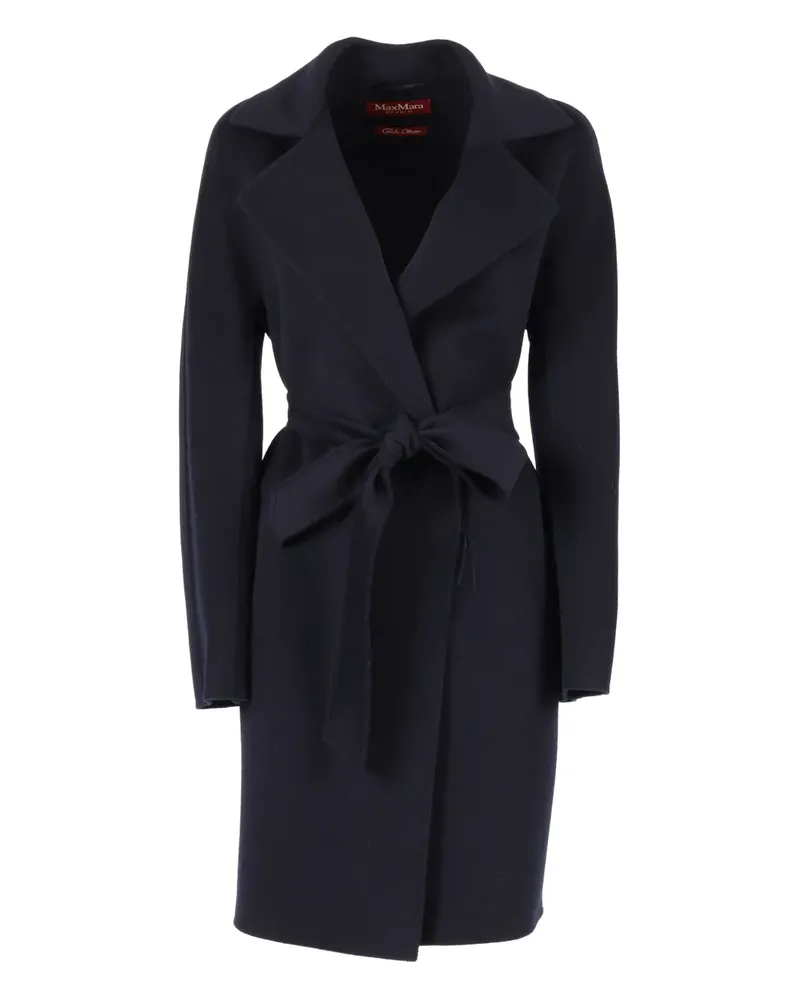 Max Mara Ajaccio Mantel mit Gürtel - Blau Blau
