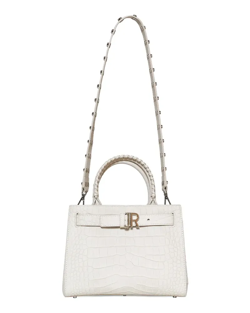 John Richmond croc-effect studded tote bag - Weiß Weiß