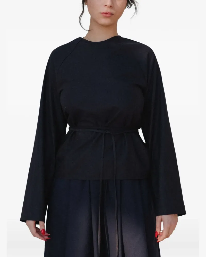 Baserange Apron silk maxi dress - Schwarz Schwarz