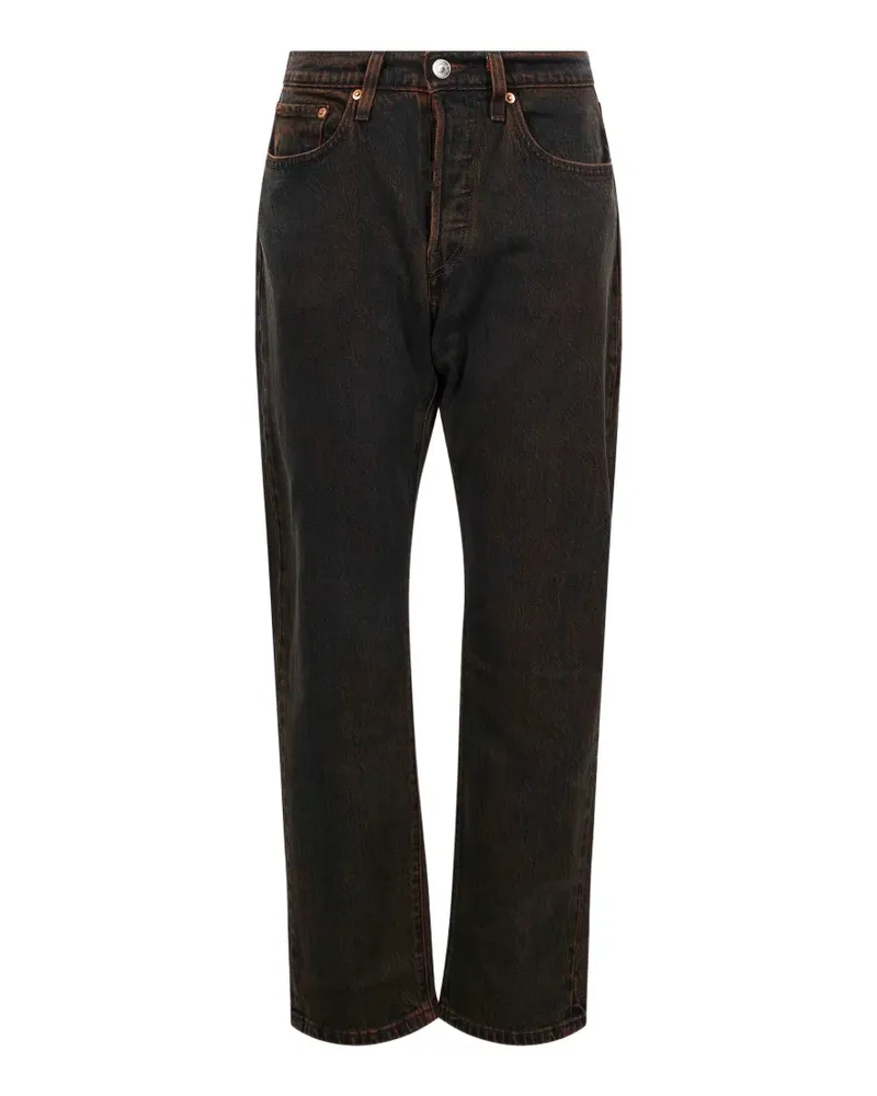 Levi's logo-patch straight-leg jeans - Schwarz Schwarz