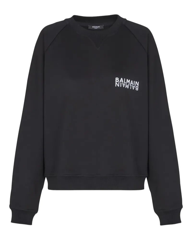 Balmain Sweatshirt mit Logo - Schwarz Schwarz