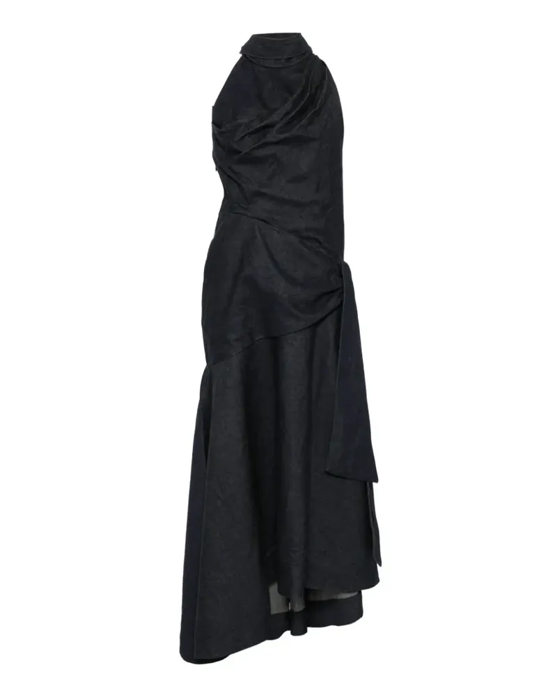 Zimmermann Drapiertes Neckholder-Kleid - Blau Blau