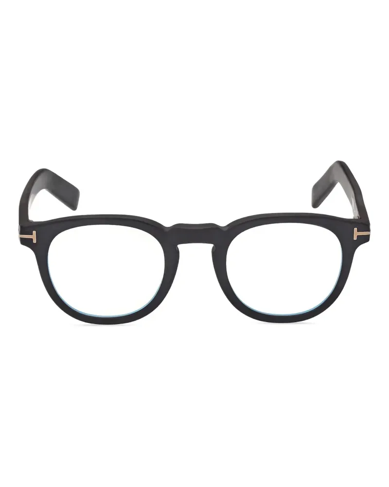 Tom Ford Brille mit rundem Gestell - Schwarz Schwarz