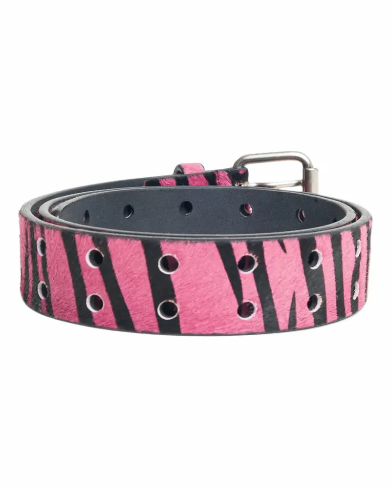 Stüssy zebra-print punch-out belt - Rosa Rosa