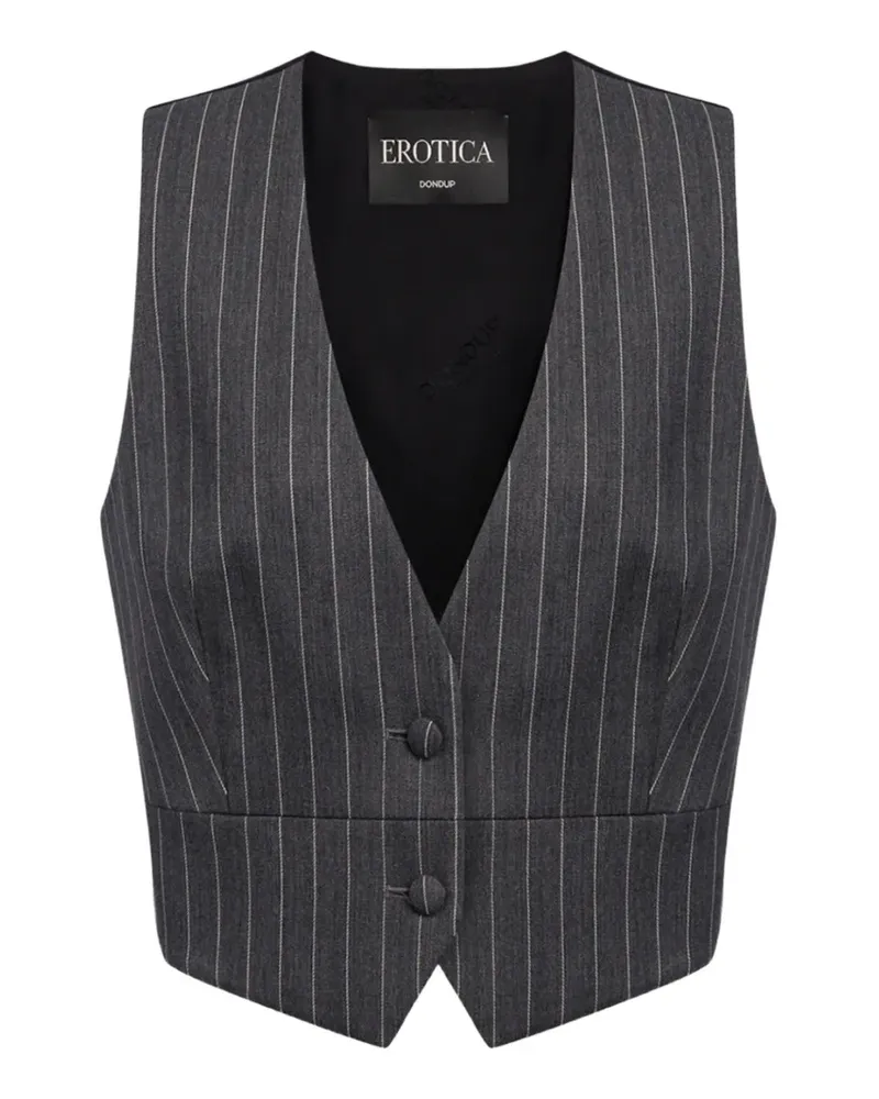 Dondup pinstripe V-neck waistcoat - Grau Grau