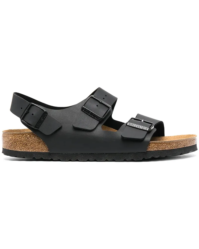 Birkenstock Milano Birko-Flor Pantoletten - Schwarz Schwarz