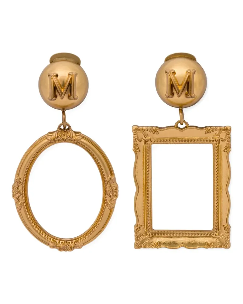 Moschino Ohrringe mit Rahmenanhänger - Gold Gold