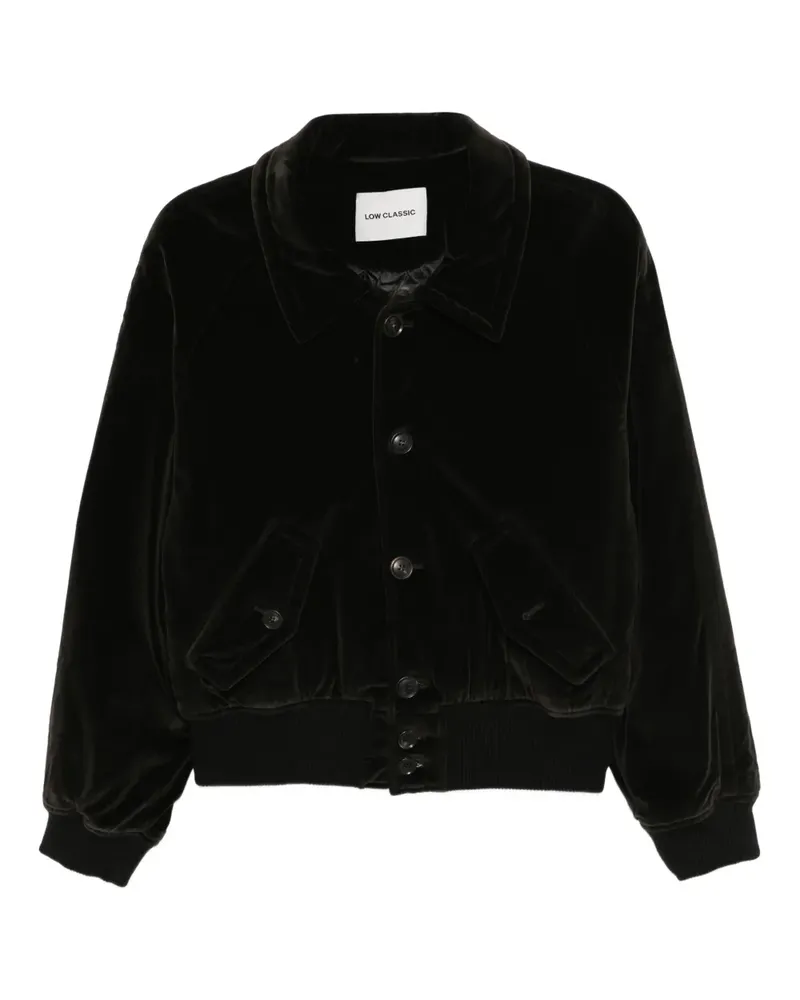 LOW CLASSIC Geknöpfte Bomberjacke - Braun Braun