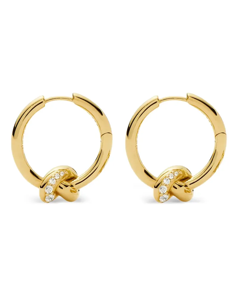 Missoma Lucy Williams cubic zirconia knot-detail hoop earrings - Gold Gold
