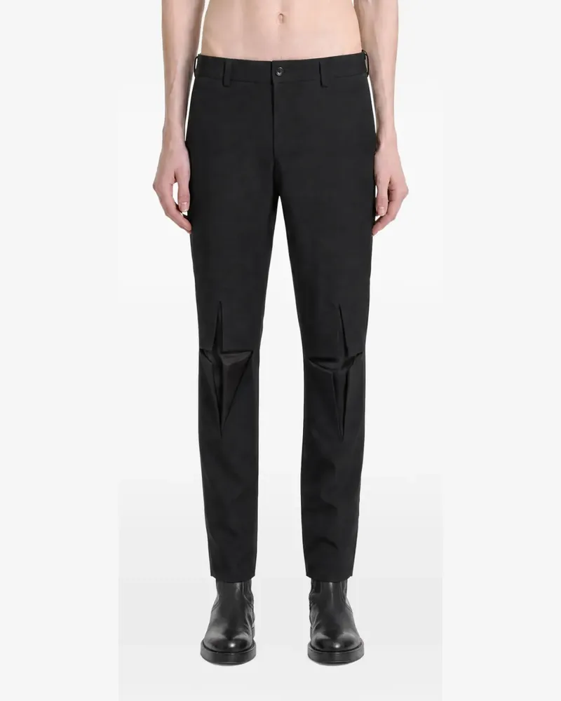 Comme des Garçons Skinny-Hose mit Cut-Out - Schwarz Schwarz