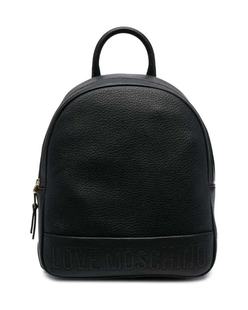 Moschino Rucksack mit Logo-Detail - Schwarz Schwarz