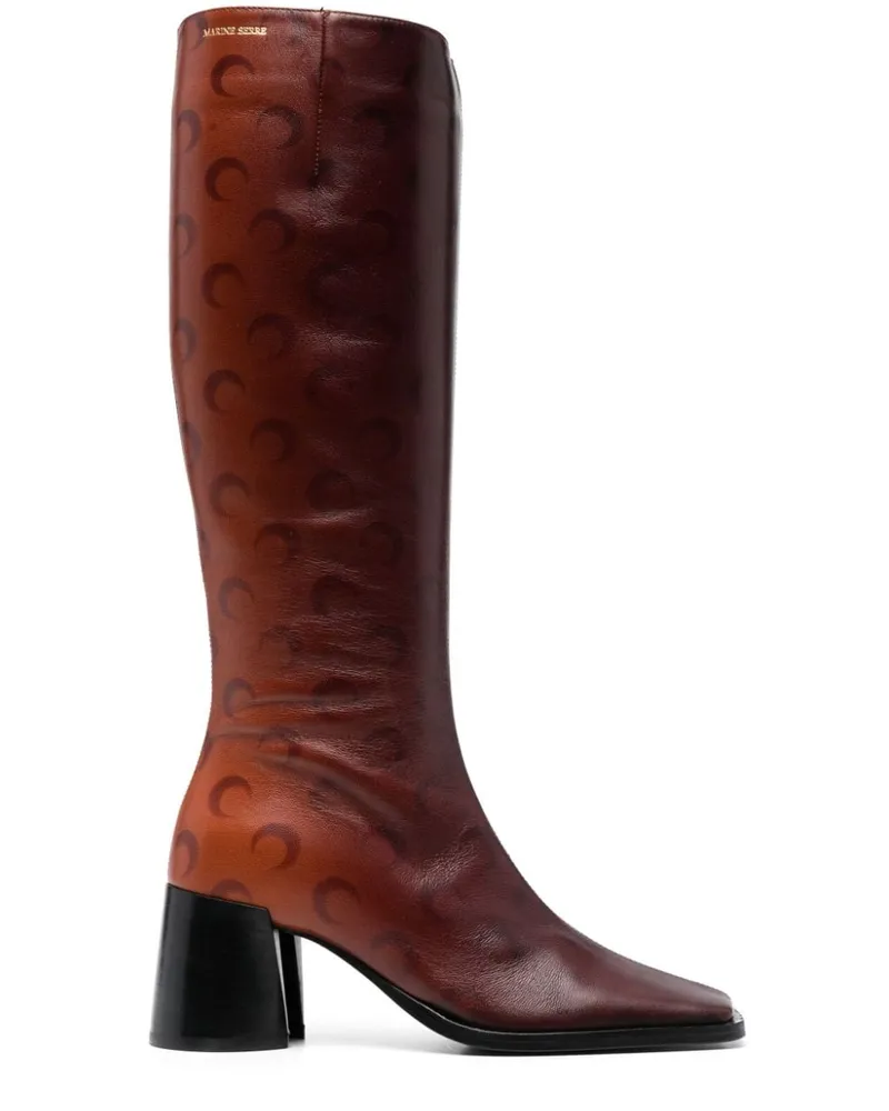 Marine Serre Stiefel mit hohem Schaft 70mm - Braun Braun
