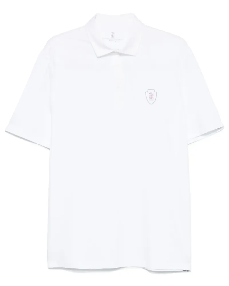 Brunello Cucinelli Poloshirt aus Stretch-Jersey - Weiß Weiß