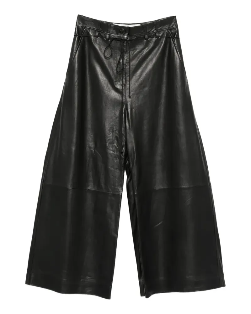 Isabel Benenato drawstring wide-leg trousers - Schwarz Schwarz