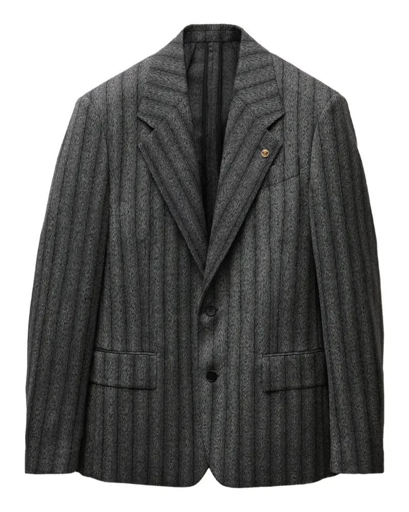 Versace Sakko mit Nadelstreifen - Grau Grau