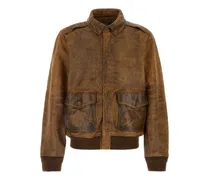Klassische Lederjacke - Braun