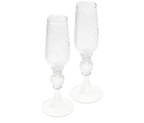 3D-detailing champagne flute (set of two