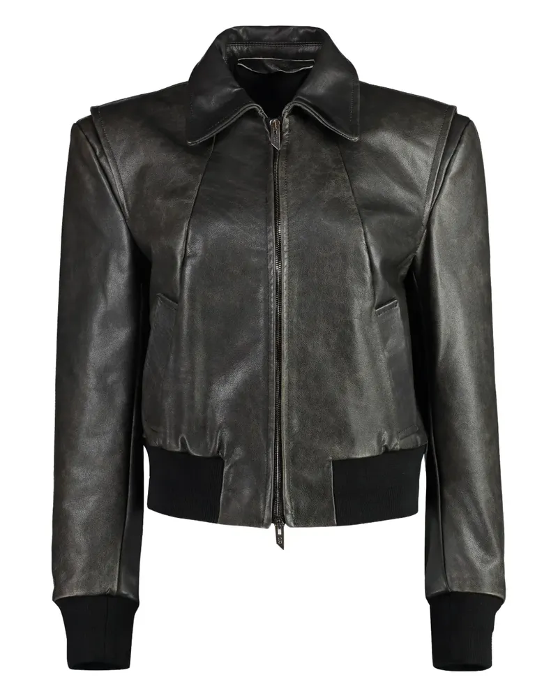 Salvatore Santoro Klassische Lederjacke - Schwarz Schwarz