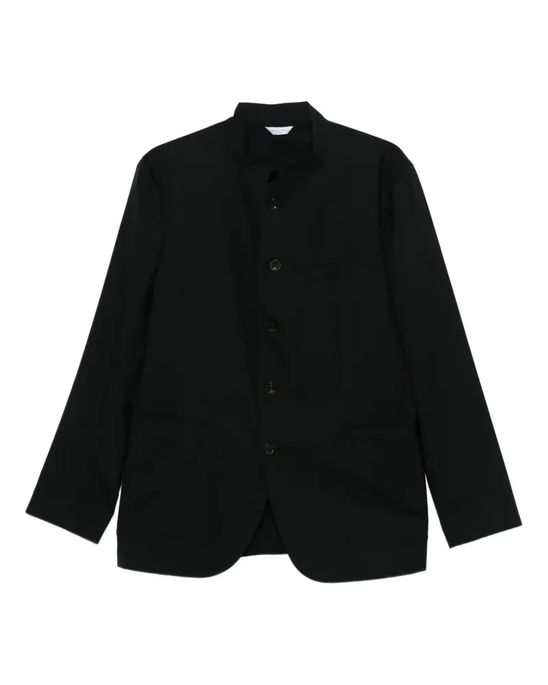 Boglioli stand-collar button-up blazer - Schwarz Schwarz