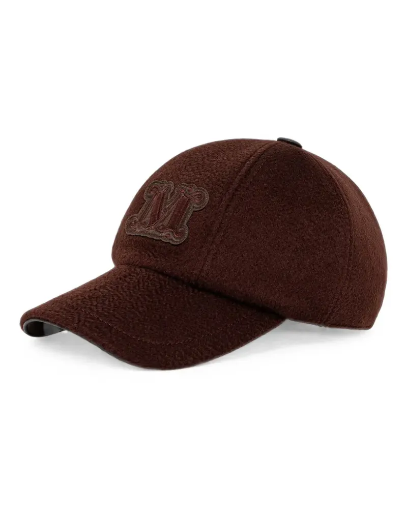 Max Mara Karierte Baseballkappe mit Monogramm - Braun Braun