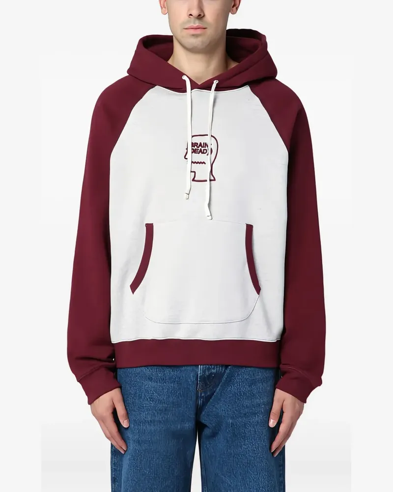 Brain Dead Bestickter Hoodie mit Raglanärmeln - Grau Grau