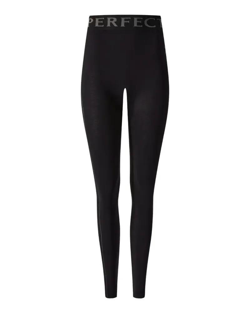 Perfect Moment logo-waistband star-print trousers - Schwarz Schwarz