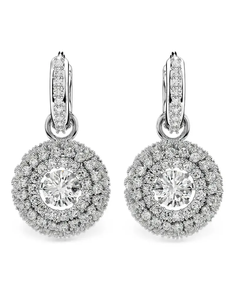 Swarovski crystal-embellished drop earrings - Silber Silber