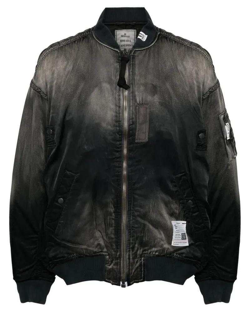 MIHARAYASUHIRO Fliegerjacke im Used-Look - Schwarz Schwarz