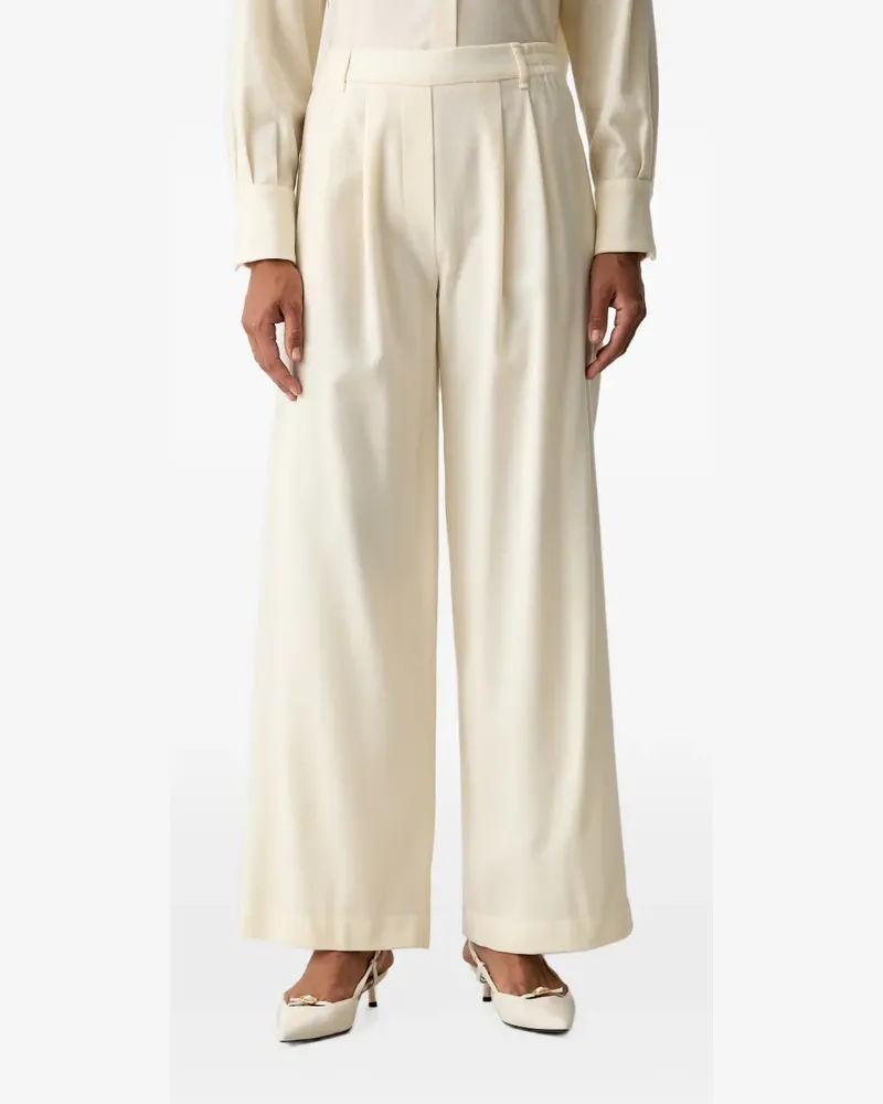 Ermanno Scervino pleated wide-leg trousers - Nude Nude