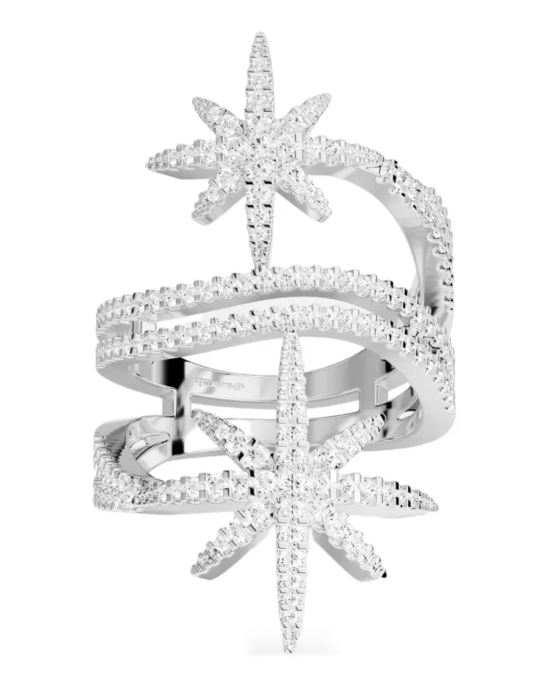 APM Monaco Météorites Ring mit doppeltem Band - Silber Silber