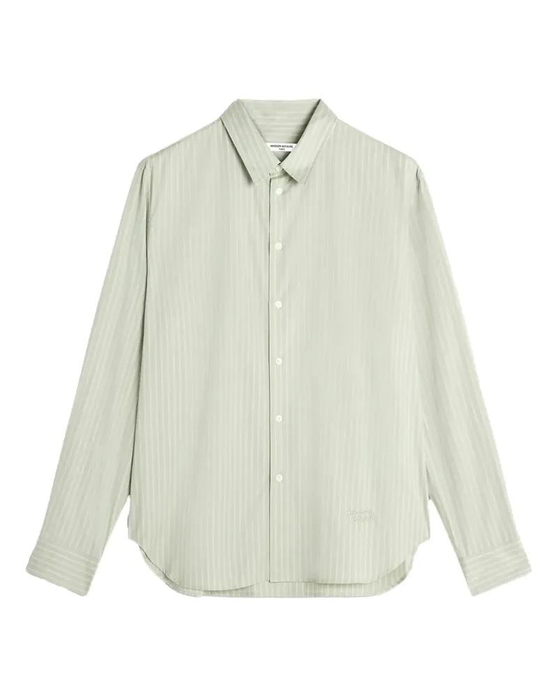 Kitsuné striped-pattern shirt - Grün Grün